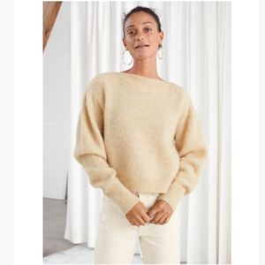 & Other Stories Wool Alpaca Boat Neck Sweater